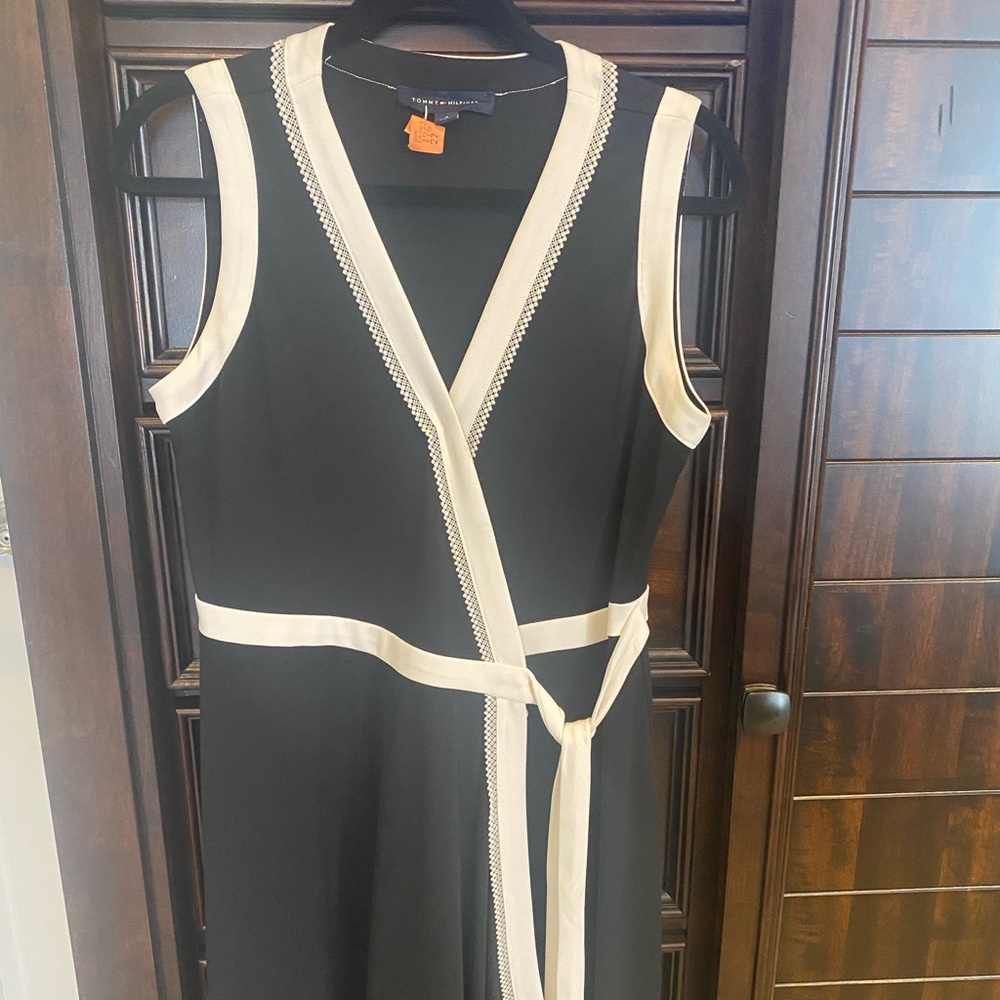Tommy Hilfiger Embroidered Wrap Dress